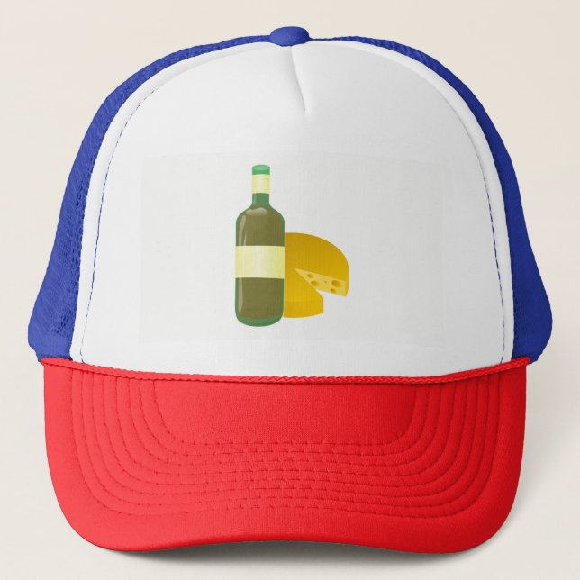 Wein und Käse Truckerkappe (Vorderseite)