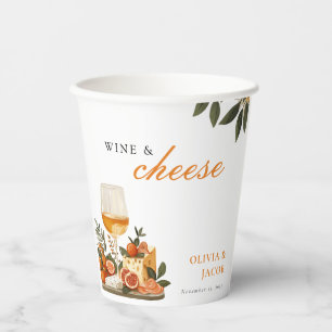 Wein- und Käse-Verlobungsfeier Pappbecher