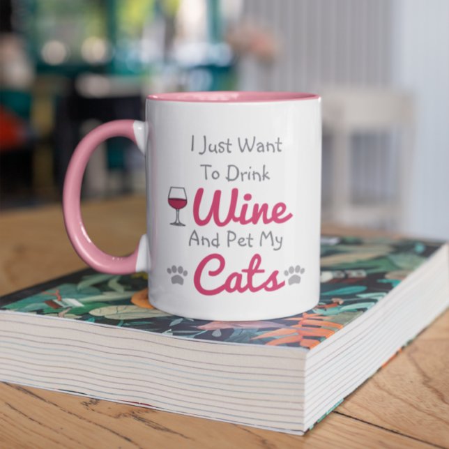 Wein und Katzen Tasse (Von Creator hochgeladen)