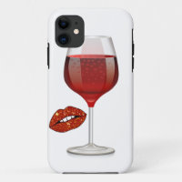 Wein und Lippenstift