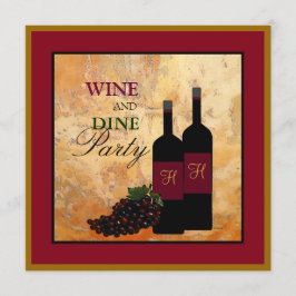 Wein und Party Einladung