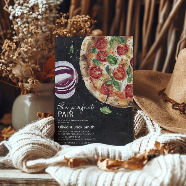 Wein und Pizza Perfect Pair Probe Dinner Einladung (Von Creator hochgeladen)