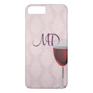 Wein und Rosa-Damast Case-Mate iPhone Hülle