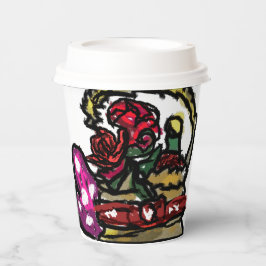 Wein und Rose Pappbecher