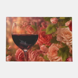 Wein und Rose Sehr schön Fußmatte