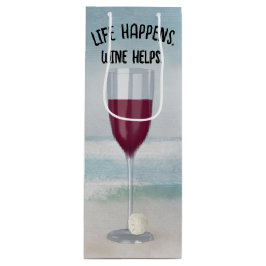 Wein und Sand Dollar lesen Geschenktüte Für Weinflaschen