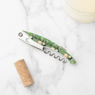 Wein und Sushi Green Monogram Kellnermesser