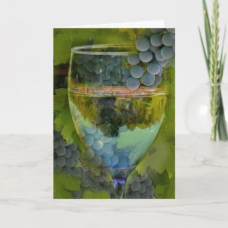Wein-und Trauben-Beifall-alles Gute zum Geburtstag Karte