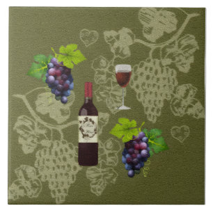 Wein und Trauben Fliese