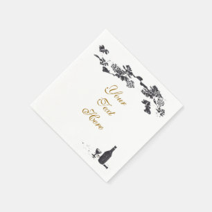 Wein und Trauben Napkin Serviette