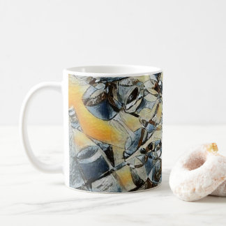 Wein und Weinflaschen Kunst Tasse Kaffee
