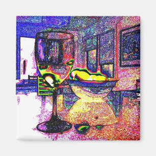 Wein und Zitronen I - Kühlschrank Magnet