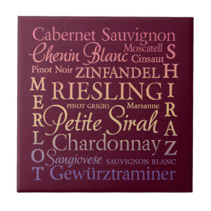 Wein Varietals dekorative Keramik-Fliese Fliese