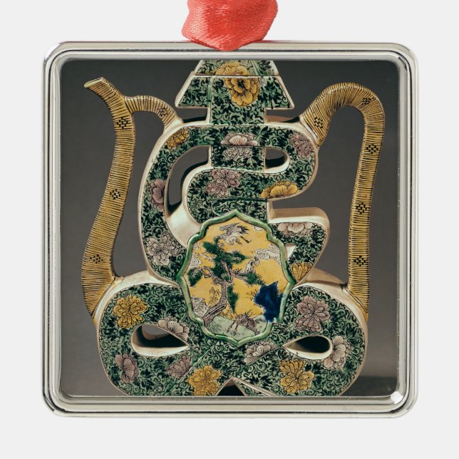 Wein-Vase in Form von dem Charakter 'shou Ornament Aus Metall (Vorne)