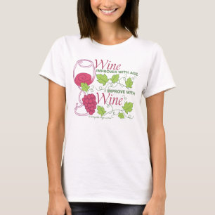 Wein verbessert mit Alter T-Shirt