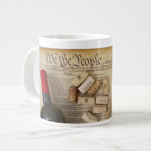 Wein & Verfassung Jumbo-Mug! Jumbo-Tasse