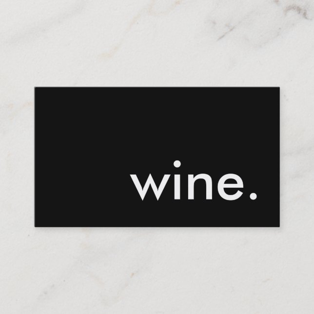Wein. Visitenkarte (Vorderseite)