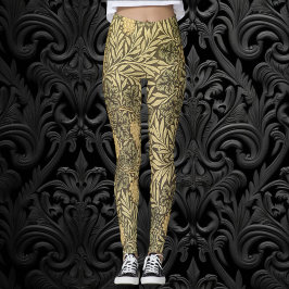 Wein von William Morris, Vintage Textilmuster Leggings