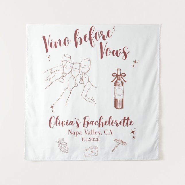 WEIN VOR DEN GELÜBDEN  WANDTEPPICH (Vorderseite)