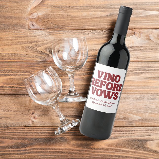 Wein vor Gelübden Burgunder-Junggesellinnenabschie Weinetikett (Von Creator hochgeladen)