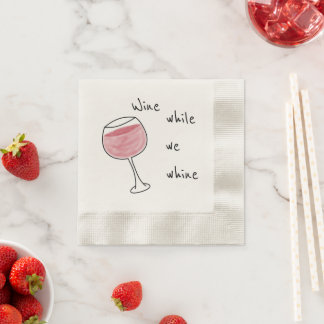 Wein während wir Papier Napkin Serviette