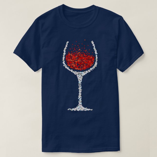 Wein Wineglass Roter Wein Getränk T-Shirt (Design vorne)
