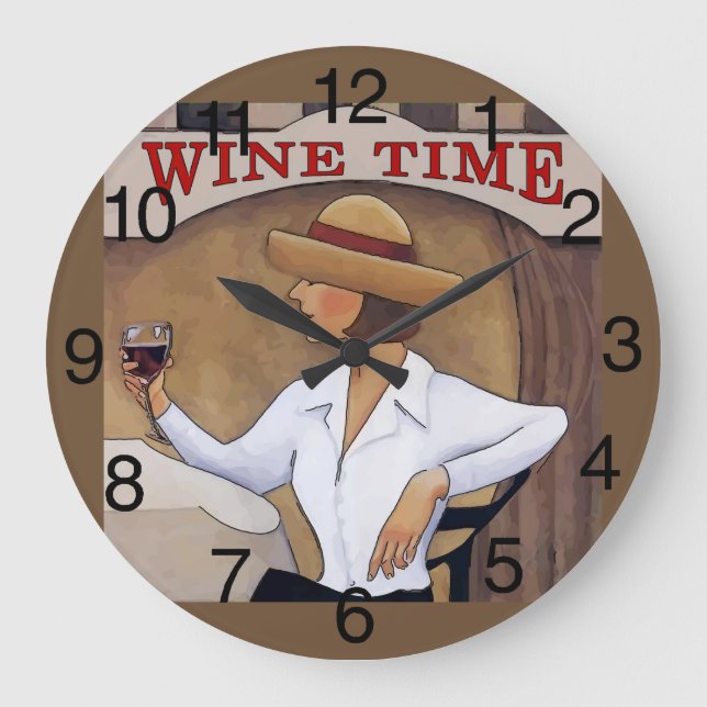 Wein-Zeit, Große Wanduhr (Vorderseite)
