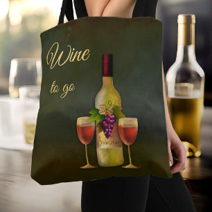 Wein zum Mitnehmen Klassische Kunst-Tragetasche