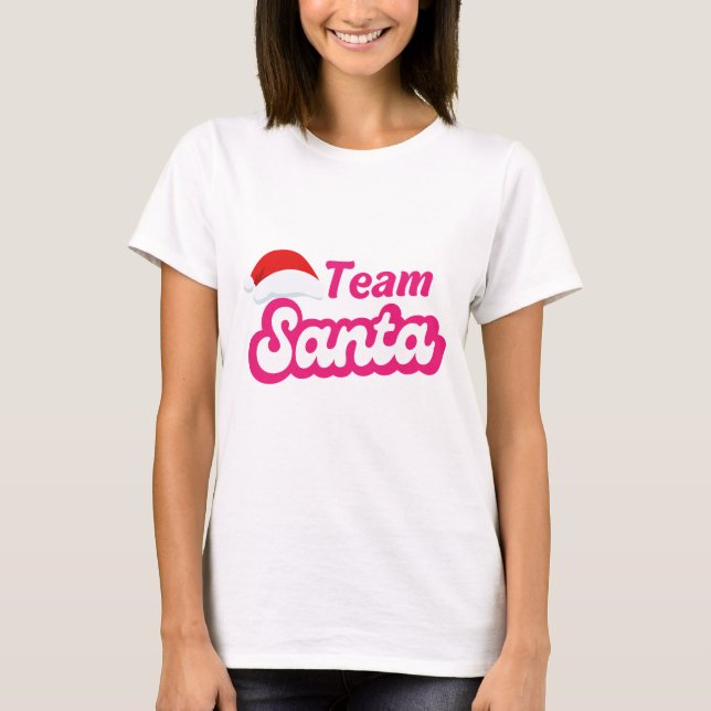 Weinachten Team Santa T-Shirt (Vorderseite)
