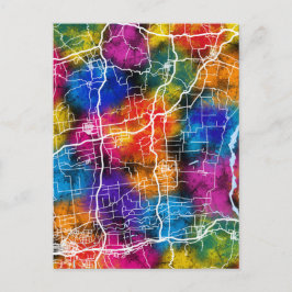 Weinan China City Map Postkarte