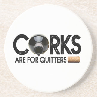 Weinangebot "Corks for Quitters" Sandstone Unterse Getränkeuntersetzer