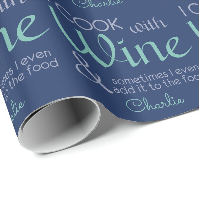 Weinangebot individuelle Name Packpapier (Rolleneckpunkt)