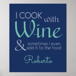 Weinangebot individuelle Name-Plakat Poster