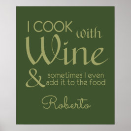 Weinangebot individuelle Name-Plakat Poster