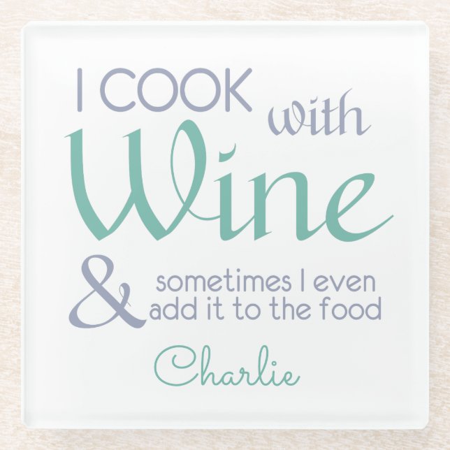 Weinangebot individuelle Name Untersetzer (Vorderseite)