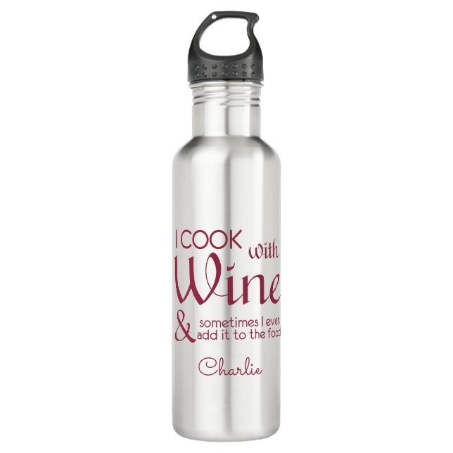 Weinangebot individuelle Name Wasserflasche Trinkflasche (Vorderseite)