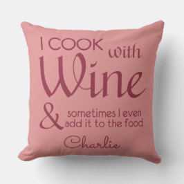 Weinangebot individuelle Name werfen Kissen