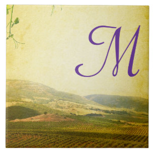 Weinbauernhof Italien Landschaft Monogramm Display Fliese