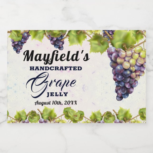 Weinbereitung | Jam Jar Label Lebensmitteletikett (Einzelnes Label)