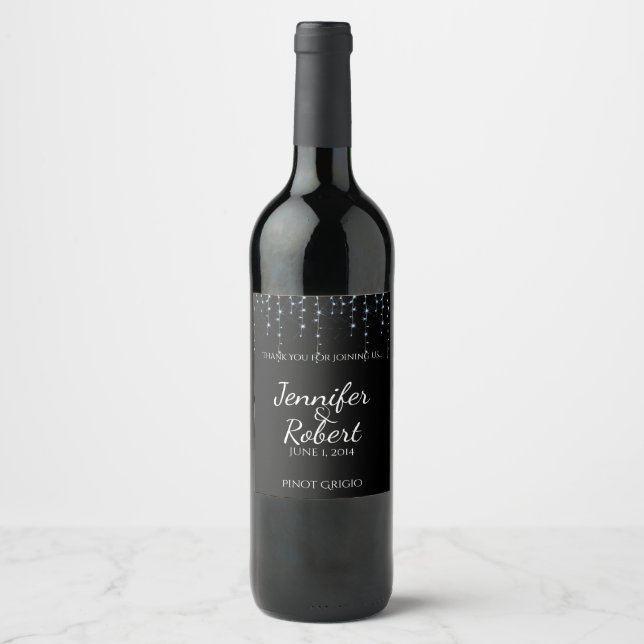 Weinberg Hochzeit Weinsiegel Weinetikett (Vorderseite)