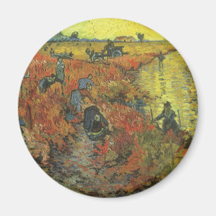 Weinberg mit roten Reben von Vincent van Gogh Magnet