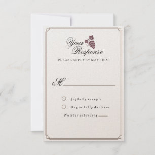 Weinberg Moderne Vintage RSVP Karte