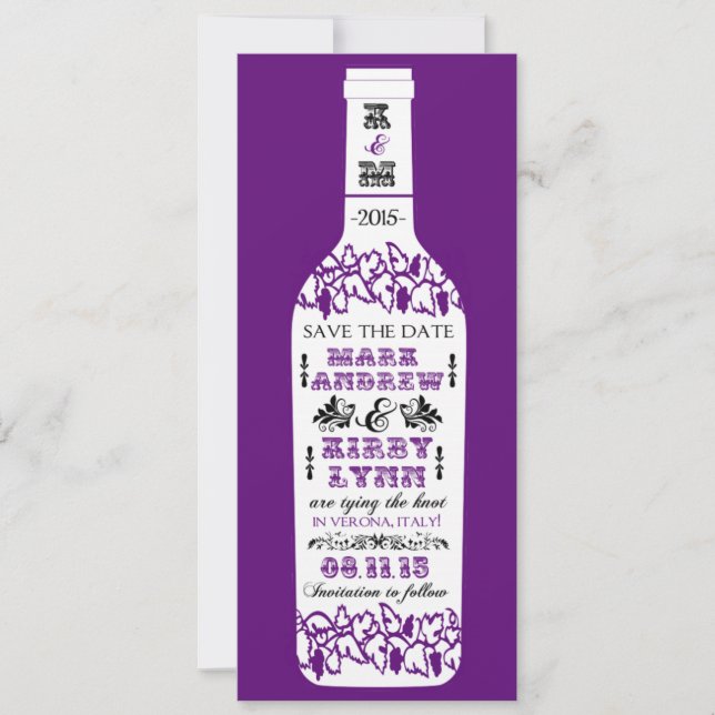 Weinberg Save the Date Hochzeitskarten (Vorderseite)