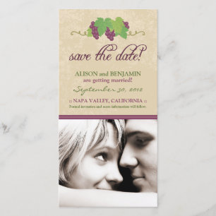 Weinberg-Save the Date Mitteilung (Pergament) Save The Date