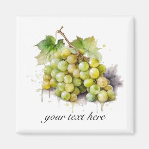Weinberg Wasserfarbene Trauben Magnet