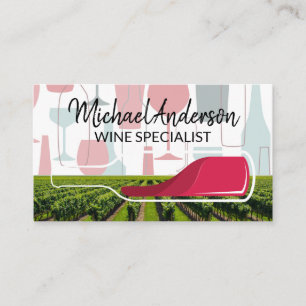 Weinberg   Weinflaschen Muster Visitenkarte