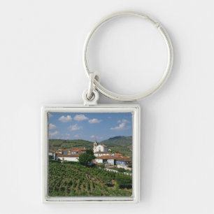 Weinberge, Dorf San Miguel, Douro Schlüsselanhänger
