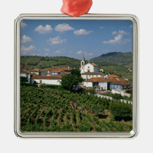 Weinberge, Dorf San Miguel, Douro Silbernes Ornament
