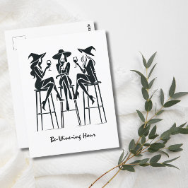 Weinberge,elegante Hexen, Weinnacht,Moderne Postkarte