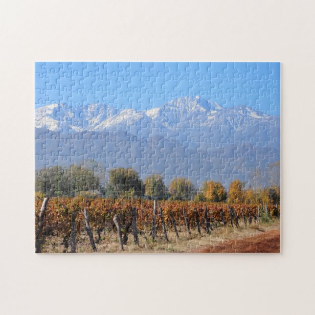 Weinberge im Fall von Mendoza, Argentinien Puzzle (Horizontal)